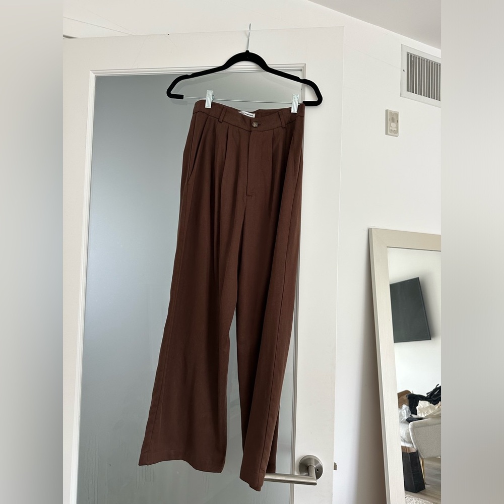 Brown reformation Mason trousers